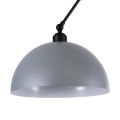 GloboStar® LOTUS 00937 Μοντέρνο Φωτιστικό Οροφής Μονόφωτο Γκρι Ματ Μεταλλικό Καμπάνα Φ30 x Y21cm