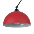 GloboStar® LOTUS RED 00938 Μοντέρνο Φωτιστικό Οροφής Μονόφωτο Κόκκινο Ματ Μεταλλικό Καμπάνα Φ30 x Y21cm