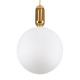 GloboStar® MAVERICK 00940 Μοντέρνο Κρεμαστό Φωτιστικό Οροφής Μονόφωτο 1 x E27 Χρυσό Μεταλλικό Γυάλινο Μπάλα Φ30 x Υ48cm