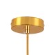 GloboStar® MAVERICK 00940 Μοντέρνο Κρεμαστό Φωτιστικό Οροφής Μονόφωτο 1 x E27 Χρυσό Μεταλλικό Γυάλινο Μπάλα Φ30 x Υ48cm