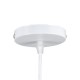 GloboStar® MAVERICK 00944 Μοντέρνο Κρεμαστό Φωτιστικό Οροφής Μονόφωτο 1 x E27 Λευκό Μεταλλικό Γυάλινο Μπάλα Φ15 x Υ33cm