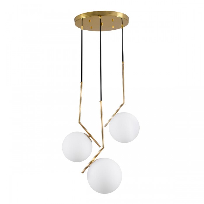 GloboStar® MONROE 00953 Μοντέρνο Κρεμαστό Φωτιστικό Οροφής Τρίφωτο 3 x E27 Χρυσό - Λευκό Μεταλλικό Μπάλα Φ60 x Υ50cm GloboStar® MONROE 00953 Μοντέρνο Κρεμαστό Φωτιστικό Οροφής Τρίφωτο 3 x E27 Χρυσό - Λευκό Μεταλλικό Μπάλα Φ60 x Υ50cm