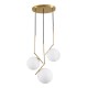 GloboStar® MONROE 00953 Μοντέρνο Κρεμαστό Φωτιστικό Οροφής Τρίφωτο 3 x E27 Χρυσό - Λευκό Μεταλλικό Μπάλα Φ60 x Υ50cm GloboStar® MONROE 00953 Μοντέρνο Κρεμαστό Φωτιστικό Οροφής Τρίφωτο 3 x E27 Χρυσό - Λευκό Μεταλλικό Μπάλα Φ60 x Υ50cm