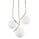 GloboStar® MONROE 00953 Μοντέρνο Κρεμαστό Φωτιστικό Οροφής Τρίφωτο 3 x E27 Χρυσό - Λευκό Μεταλλικό Μπάλα Φ60 x Υ50cm GloboStar® MONROE 00953 Μοντέρνο Κρεμαστό Φωτιστικό Οροφής Τρίφωτο 3 x E27 Χρυσό - Λευκό Μεταλλικό Μπάλα Φ60 x Υ50cm