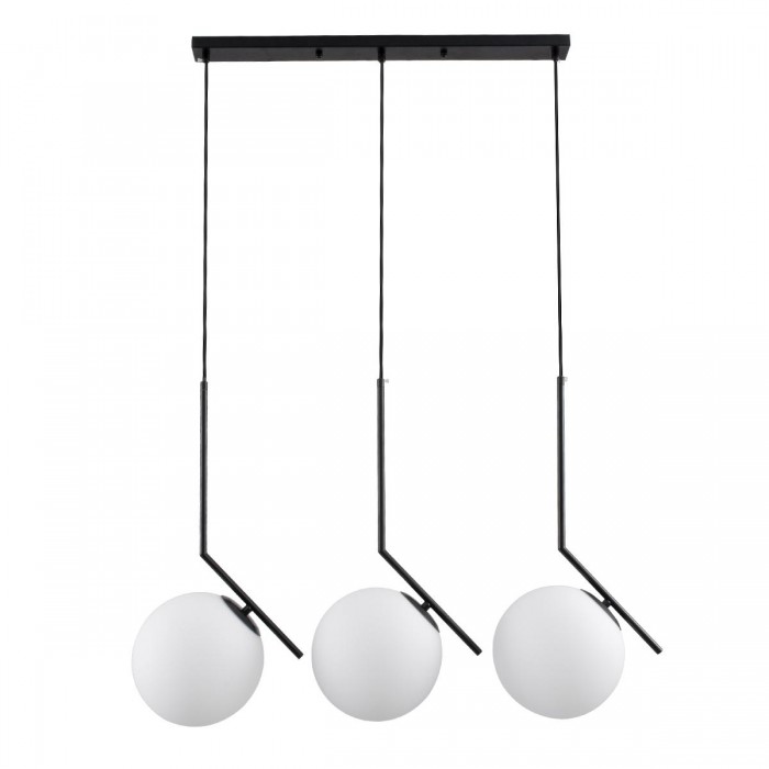 GloboStar® MONROE 00954 Μοντέρνο Κρεμαστό Φωτιστικό Οροφής Τρίφωτο 3 x E27 Μαύρο - Λευκό Μεταλλικό Μπάλα Μ74 x Π25 x Υ50cm GloboStar® MONROE 00954 Μοντέρνο Κρεμαστό Φωτιστικό Οροφής Τρίφωτο 3 x E27 Μαύρο - Λευκό Μεταλλικό Μπάλα Μ74 x Π25 x Υ50cm