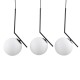 GloboStar® MONROE 00954 Μοντέρνο Κρεμαστό Φωτιστικό Οροφής Τρίφωτο 3 x E27 Μαύρο - Λευκό Μεταλλικό Μπάλα Μ74 x Π25 x Υ50cm GloboStar® MONROE 00954 Μοντέρνο Κρεμαστό Φωτιστικό Οροφής Τρίφωτο 3 x E27 Μαύρο - Λευκό Μεταλλικό Μπάλα Μ74 x Π25 x Υ50cm