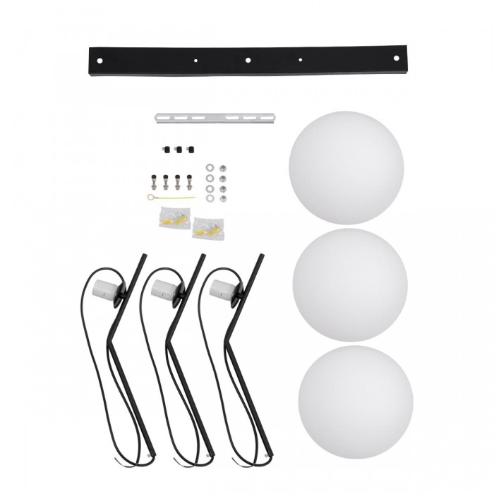 GloboStar® MONROE 00954 Μοντέρνο Κρεμαστό Φωτιστικό Οροφής Τρίφωτο 3 x E27 Μαύρο - Λευκό Μεταλλικό Μπάλα Μ74 x Π25 x Υ50cm GloboStar® MONROE 00954 Μοντέρνο Κρεμαστό Φωτιστικό Οροφής Τρίφωτο 3 x E27 Μαύρο - Λευκό Μεταλλικό Μπάλα Μ74 x Π25 x Υ50cm