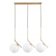 GloboStar® MONROE 00955 Μοντέρνο Κρεμαστό Φωτιστικό Οροφής Τρίφωτο 3 x E27 Χρυσό - Λευκό Μεταλλικό Μπάλα Μ74 x Π25 x Υ50cm GloboStar® MONROE 00955 Μοντέρνο Κρεμαστό Φωτιστικό Οροφής Τρίφωτο 3 x E27 Χρυσό - Λευκό Μεταλλικό Μπάλα Μ74 x Π25 x Υ50cm