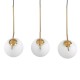 GloboStar® MONROE 00955 Μοντέρνο Κρεμαστό Φωτιστικό Οροφής Τρίφωτο 3 x E27 Χρυσό - Λευκό Μεταλλικό Μπάλα Μ74 x Π25 x Υ50cm GloboStar® MONROE 00955 Μοντέρνο Κρεμαστό Φωτιστικό Οροφής Τρίφωτο 3 x E27 Χρυσό - Λευκό Μεταλλικό Μπάλα Μ74 x Π25 x Υ50cm