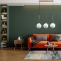 GloboStar® MONROE 00955 Μοντέρνο Κρεμαστό Φωτιστικό Οροφής Τρίφωτο 3 x E27 Χρυσό - Λευκό Μεταλλικό Μπάλα Μ74 x Π25 x Υ50cm