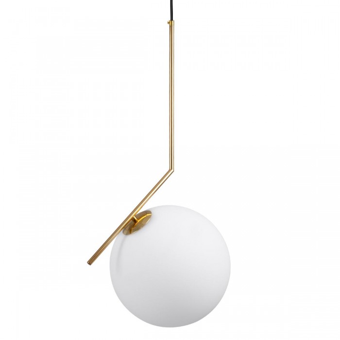 GloboStar® MONROE 00956 Μοντέρνο Κρεμαστό Φωτιστικό Οροφής Μονόφωτο 1 x E27 Χρυσό - Λευκό Μεταλλικό Μπάλα Φ30 x Υ75cm GloboStar® MONROE 00956 Μοντέρνο Κρεμαστό Φωτιστικό Οροφής Μονόφωτο 1 x E27 Χρυσό - Λευκό Μεταλλικό Μπάλα Φ30 x Υ75cm