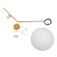 GloboStar® MONROE 00956 Μοντέρνο Κρεμαστό Φωτιστικό Οροφής Μονόφωτο 1 x E27 Χρυσό - Λευκό Μεταλλικό Μπάλα Φ30 x Υ75cm GloboStar® MONROE 00956 Μοντέρνο Κρεμαστό Φωτιστικό Οροφής Μονόφωτο 1 x E27 Χρυσό - Λευκό Μεταλλικό Μπάλα Φ30 x Υ75cm