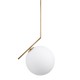 GloboStar® MONROE 00956 Μοντέρνο Κρεμαστό Φωτιστικό Οροφής Μονόφωτο 1 x E27 Χρυσό - Λευκό Μεταλλικό Μπάλα Φ30 x Υ75cm GloboStar® MONROE 00956 Μοντέρνο Κρεμαστό Φωτιστικό Οροφής Μονόφωτο 1 x E27 Χρυσό - Λευκό Μεταλλικό Μπάλα Φ30 x Υ75cm