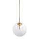 GloboStar® MONROE 00956 Μοντέρνο Κρεμαστό Φωτιστικό Οροφής Μονόφωτο 1 x E27 Χρυσό - Λευκό Μεταλλικό Μπάλα Φ30 x Υ75cm GloboStar® MONROE 00956 Μοντέρνο Κρεμαστό Φωτιστικό Οροφής Μονόφωτο 1 x E27 Χρυσό - Λευκό Μεταλλικό Μπάλα Φ30 x Υ75cm