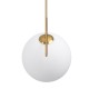 GloboStar® MONROE 00956 Μοντέρνο Κρεμαστό Φωτιστικό Οροφής Μονόφωτο 1 x E27 Χρυσό - Λευκό Μεταλλικό Μπάλα Φ30 x Υ75cm GloboStar® MONROE 00956 Μοντέρνο Κρεμαστό Φωτιστικό Οροφής Μονόφωτο 1 x E27 Χρυσό - Λευκό Μεταλλικό Μπάλα Φ30 x Υ75cm
