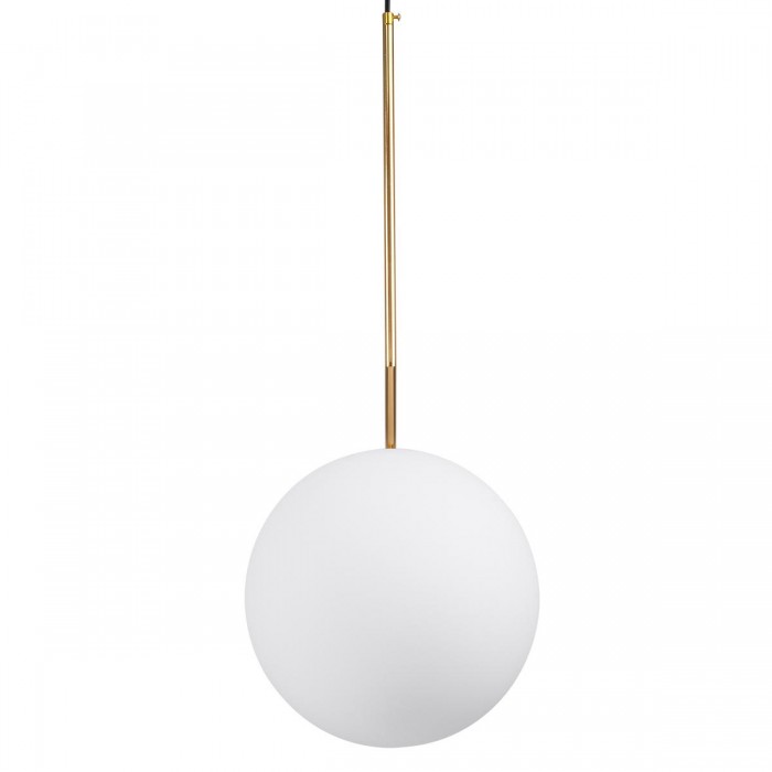 GloboStar® MONROE 00956 Μοντέρνο Κρεμαστό Φωτιστικό Οροφής Μονόφωτο 1 x E27 Χρυσό - Λευκό Μεταλλικό Μπάλα Φ30 x Υ75cm GloboStar® MONROE 00956 Μοντέρνο Κρεμαστό Φωτιστικό Οροφής Μονόφωτο 1 x E27 Χρυσό - Λευκό Μεταλλικό Μπάλα Φ30 x Υ75cm