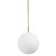 GloboStar® MONROE 00956 Μοντέρνο Κρεμαστό Φωτιστικό Οροφής Μονόφωτο 1 x E27 Χρυσό - Λευκό Μεταλλικό Μπάλα Φ30 x Υ75cm GloboStar® MONROE 00956 Μοντέρνο Κρεμαστό Φωτιστικό Οροφής Μονόφωτο 1 x E27 Χρυσό - Λευκό Μεταλλικό Μπάλα Φ30 x Υ75cm