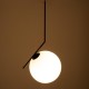 GloboStar® MONROE 00957 Μοντέρνο Κρεμαστό Φωτιστικό Οροφής Μονόφωτο 1 x E27 Μαύρο - Λευκό Μεταλλικό Μπάλα Φ30 x Υ75cm GloboStar® MONROE 00957 Μοντέρνο Κρεμαστό Φωτιστικό Οροφής Μονόφωτο 1 x E27 Μαύρο - Λευκό Μεταλλικό Μπάλα Φ30 x Υ75cm