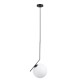 GloboStar® MONROE 00957 Μοντέρνο Κρεμαστό Φωτιστικό Οροφής Μονόφωτο 1 x E27 Μαύρο - Λευκό Μεταλλικό Μπάλα Φ30 x Υ75cm GloboStar® MONROE 00957 Μοντέρνο Κρεμαστό Φωτιστικό Οροφής Μονόφωτο 1 x E27 Μαύρο - Λευκό Μεταλλικό Μπάλα Φ30 x Υ75cm