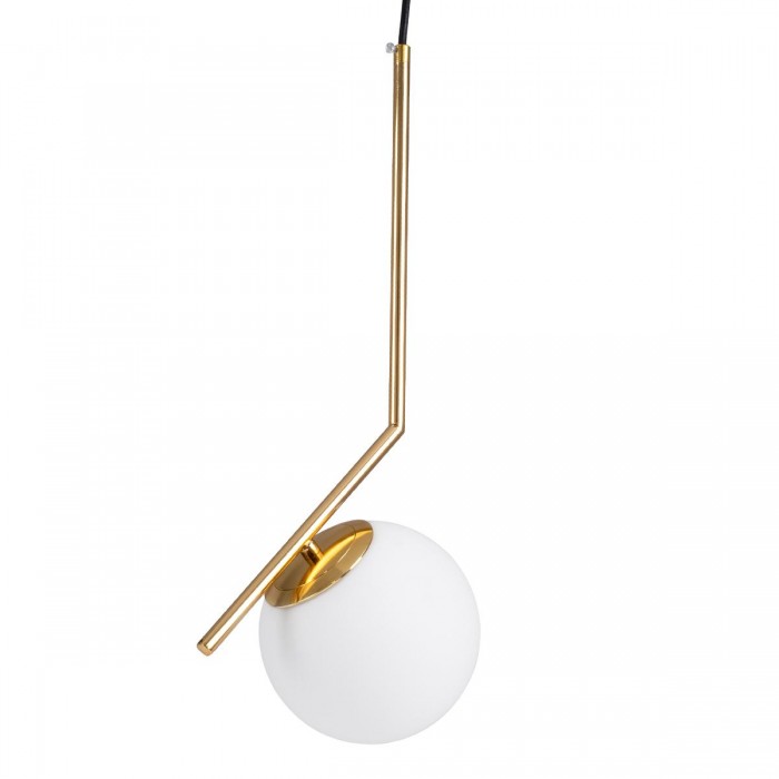 GloboStar® MONROE 00958 Μοντέρνο Κρεμαστό Φωτιστικό Οροφής Μονόφωτο 1 x E27 Χρυσό - Λευκό Μεταλλικό Μπάλα Φ15 x Υ49cm GloboStar® MONROE 00958 Μοντέρνο Κρεμαστό Φωτιστικό Οροφής Μονόφωτο 1 x E27 Χρυσό - Λευκό Μεταλλικό Μπάλα Φ15 x Υ49cm