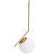 GloboStar® MONROE 00958 Μοντέρνο Κρεμαστό Φωτιστικό Οροφής Μονόφωτο 1 x E27 Χρυσό - Λευκό Μεταλλικό Μπάλα Φ15 x Υ49cm GloboStar® MONROE 00958 Μοντέρνο Κρεμαστό Φωτιστικό Οροφής Μονόφωτο 1 x E27 Χρυσό - Λευκό Μεταλλικό Μπάλα Φ15 x Υ49cm