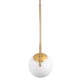 GloboStar® MONROE 00958 Μοντέρνο Κρεμαστό Φωτιστικό Οροφής Μονόφωτο 1 x E27 Χρυσό - Λευκό Μεταλλικό Μπάλα Φ15 x Υ49cm GloboStar® MONROE 00958 Μοντέρνο Κρεμαστό Φωτιστικό Οροφής Μονόφωτο 1 x E27 Χρυσό - Λευκό Μεταλλικό Μπάλα Φ15 x Υ49cm