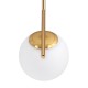 GloboStar® MONROE 00958 Μοντέρνο Κρεμαστό Φωτιστικό Οροφής Μονόφωτο 1 x E27 Χρυσό - Λευκό Μεταλλικό Μπάλα Φ15 x Υ49cm GloboStar® MONROE 00958 Μοντέρνο Κρεμαστό Φωτιστικό Οροφής Μονόφωτο 1 x E27 Χρυσό - Λευκό Μεταλλικό Μπάλα Φ15 x Υ49cm