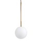 GloboStar® MONROE 00958 Μοντέρνο Κρεμαστό Φωτιστικό Οροφής Μονόφωτο 1 x E27 Χρυσό - Λευκό Μεταλλικό Μπάλα Φ15 x Υ49cm GloboStar® MONROE 00958 Μοντέρνο Κρεμαστό Φωτιστικό Οροφής Μονόφωτο 1 x E27 Χρυσό - Λευκό Μεταλλικό Μπάλα Φ15 x Υ49cm