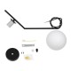 GloboStar® MONROE 00959 Μοντέρνο Κρεμαστό Φωτιστικό Οροφής Μονόφωτο 1 x E27 Μαύρο - Λευκό Μεταλλικό Μπάλα Φ15 x Υ49cm GloboStar® MONROE 00959 Μοντέρνο Κρεμαστό Φωτιστικό Οροφής Μονόφωτο 1 x E27 Μαύρο - Λευκό Μεταλλικό Μπάλα Φ15 x Υ49cm