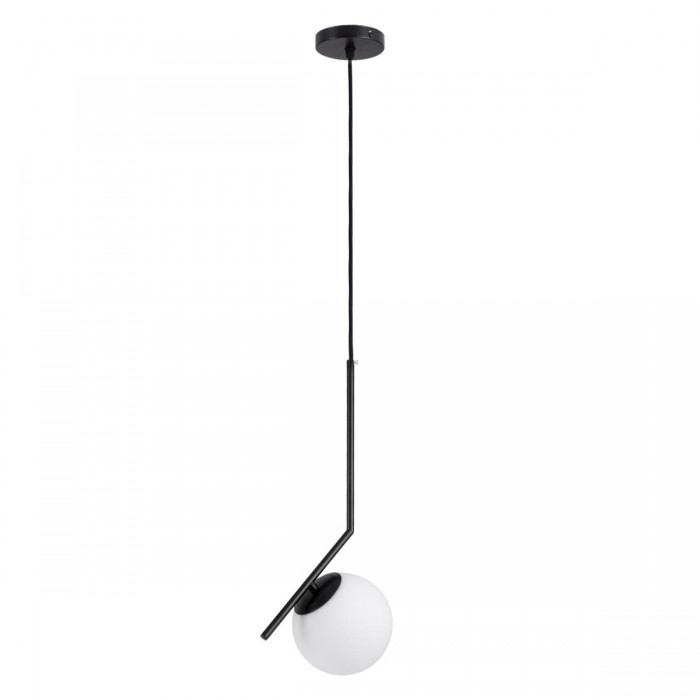 GloboStar® MONROE 00959 Μοντέρνο Κρεμαστό Φωτιστικό Οροφής Μονόφωτο 1 x E27 Μαύρο - Λευκό Μεταλλικό Μπάλα Φ15 x Υ49cm GloboStar® MONROE 00959 Μοντέρνο Κρεμαστό Φωτιστικό Οροφής Μονόφωτο 1 x E27 Μαύρο - Λευκό Μεταλλικό Μπάλα Φ15 x Υ49cm