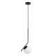 GloboStar® MONROE 00959 Μοντέρνο Κρεμαστό Φωτιστικό Οροφής Μονόφωτο 1 x E27 Μαύρο - Λευκό Μεταλλικό Μπάλα Φ15 x Υ49cm GloboStar® MONROE 00959 Μοντέρνο Κρεμαστό Φωτιστικό Οροφής Μονόφωτο 1 x E27 Μαύρο - Λευκό Μεταλλικό Μπάλα Φ15 x Υ49cm
