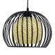 GloboStar® CARTER 00960 Μοντέρνο Industrial Κρεμαστό Φωτιστικό Οροφής Μονόφωτο 1 x E27 Μαύρο με Εκρού Μεταλλικό Πλέγμα Φ28 x Υ23cm GloboStar® CARTER 00960 Μοντέρνο Industrial Κρεμαστό Φωτιστικό Οροφής Μονόφωτο 1 x E27 Μαύρο με Εκρού Μεταλλικό Πλέγμα Φ28 x Υ23cm