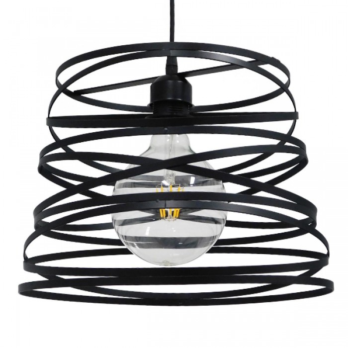 GloboStar® CARTER 00961 Μοντέρνο Industrial Κρεμαστό Φωτιστικό Οροφής Μονόφωτο 1 x E27 Μαύρο με Εκρού Μεταλλικό Πλέγμα Φ32 x Υ25cm GloboStar® CARTER 00961 Μοντέρνο Industrial Κρεμαστό Φωτιστικό Οροφής Μονόφωτο 1 x E27 Μαύρο με Εκρού Μεταλλικό Πλέγμα Φ32 x Υ25cm
