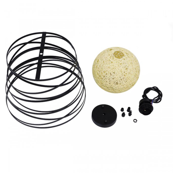 GloboStar® CARTER 00961 Μοντέρνο Industrial Κρεμαστό Φωτιστικό Οροφής Μονόφωτο 1 x E27 Μαύρο με Εκρού Μεταλλικό Πλέγμα Φ32 x Υ25cm GloboStar® CARTER 00961 Μοντέρνο Industrial Κρεμαστό Φωτιστικό Οροφής Μονόφωτο 1 x E27 Μαύρο με Εκρού Μεταλλικό Πλέγμα Φ32 x Υ25cm