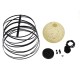 GloboStar® CARTER 00961 Μοντέρνο Industrial Κρεμαστό Φωτιστικό Οροφής Μονόφωτο 1 x E27 Μαύρο με Εκρού Μεταλλικό Πλέγμα Φ32 x Υ25cm GloboStar® CARTER 00961 Μοντέρνο Industrial Κρεμαστό Φωτιστικό Οροφής Μονόφωτο 1 x E27 Μαύρο με Εκρού Μεταλλικό Πλέγμα Φ32 x Υ25cm