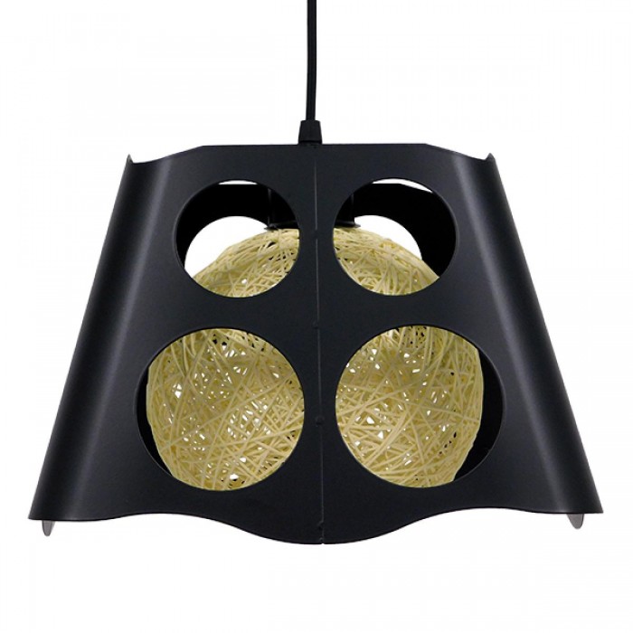 GloboStar® CARTER 00962 Μοντέρνο Industrial Κρεμαστό Φωτιστικό Οροφής Μονόφωτο 1 x E27 Μαύρο με Εκρού Μεταλλικό Πλέγμα Μ28 x Π28 x Υ22cm GloboStar® CARTER 00962 Μοντέρνο Industrial Κρεμαστό Φωτιστικό Οροφής Μονόφωτο 1 x E27 Μαύρο με Εκρού Μεταλλικό Πλέγμα Μ28 x Π28 x Υ22cm