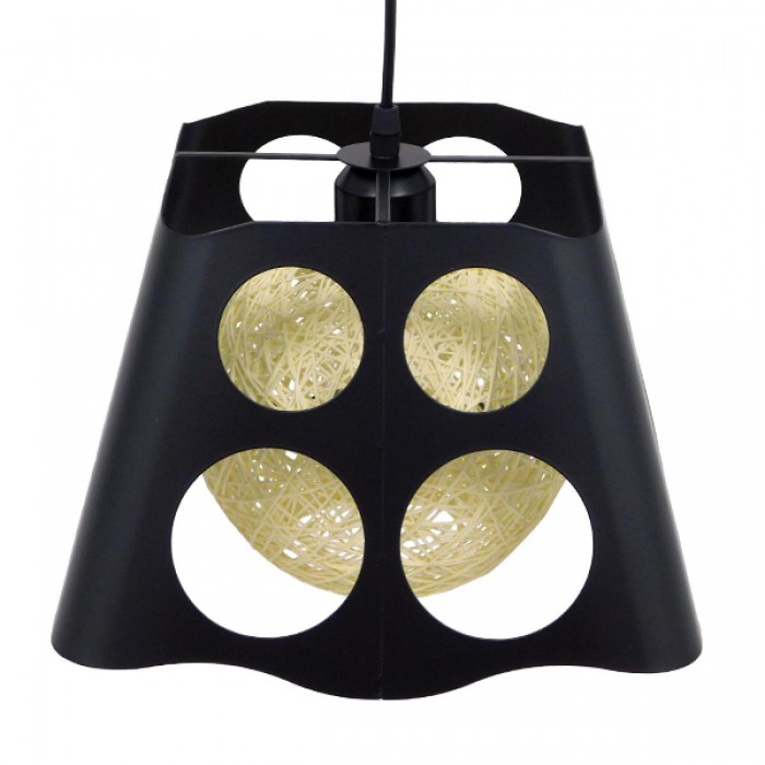 GloboStar® CARTER 00962 Μοντέρνο Industrial Κρεμαστό Φωτιστικό Οροφής Μονόφωτο 1 x E27 Μαύρο με Εκρού Μεταλλικό Πλέγμα Μ28 x Π28 x Υ22cm GloboStar® CARTER 00962 Μοντέρνο Industrial Κρεμαστό Φωτιστικό Οροφής Μονόφωτο 1 x E27 Μαύρο με Εκρού Μεταλλικό Πλέγμα Μ28 x Π28 x Υ22cm