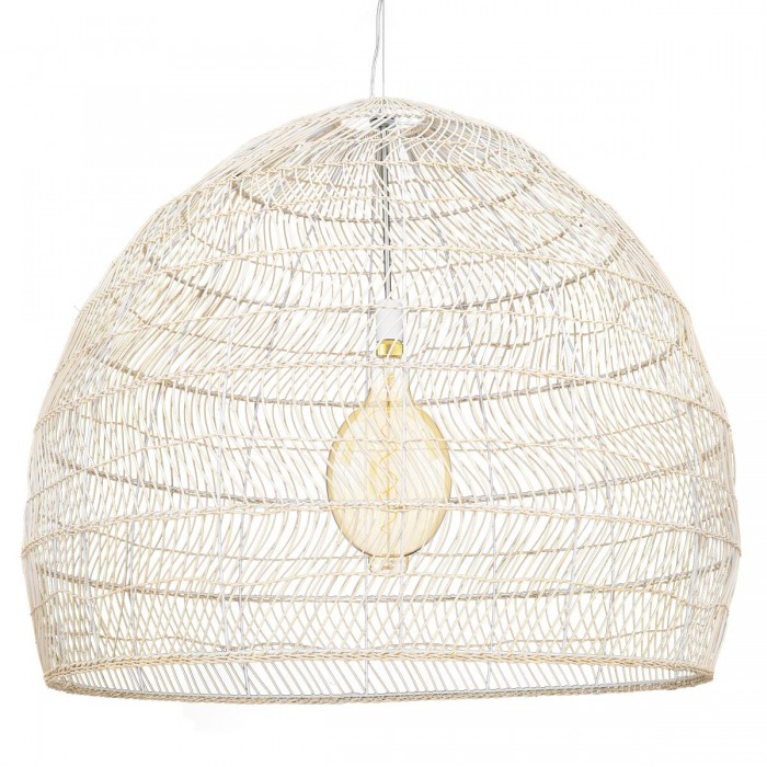 GloboStar® MALIBU 00965 Vintage Κρεμαστό Φωτιστικό Οροφής Μονόφωτο 1 x E27 Λευκό Ξύλινο Μπαμπού Φ100 x Y86cm GloboStar® MALIBU 00965 Vintage Κρεμαστό Φωτιστικό Οροφής Μονόφωτο 1 x E27 Λευκό Ξύλινο Μπαμπού Φ100 x Y86cm