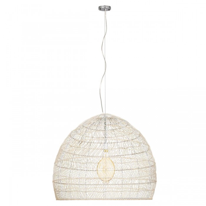GloboStar® MALIBU 00965 Vintage Κρεμαστό Φωτιστικό Οροφής Μονόφωτο 1 x E27 Λευκό Ξύλινο Μπαμπού Φ100 x Y86cm GloboStar® MALIBU 00965 Vintage Κρεμαστό Φωτιστικό Οροφής Μονόφωτο 1 x E27 Λευκό Ξύλινο Μπαμπού Φ100 x Y86cm