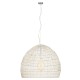 GloboStar® MALIBU 00965 Vintage Κρεμαστό Φωτιστικό Οροφής Μονόφωτο 1 x E27 Λευκό Ξύλινο Μπαμπού Φ100 x Y86cm GloboStar® MALIBU 00965 Vintage Κρεμαστό Φωτιστικό Οροφής Μονόφωτο 1 x E27 Λευκό Ξύλινο Μπαμπού Φ100 x Y86cm