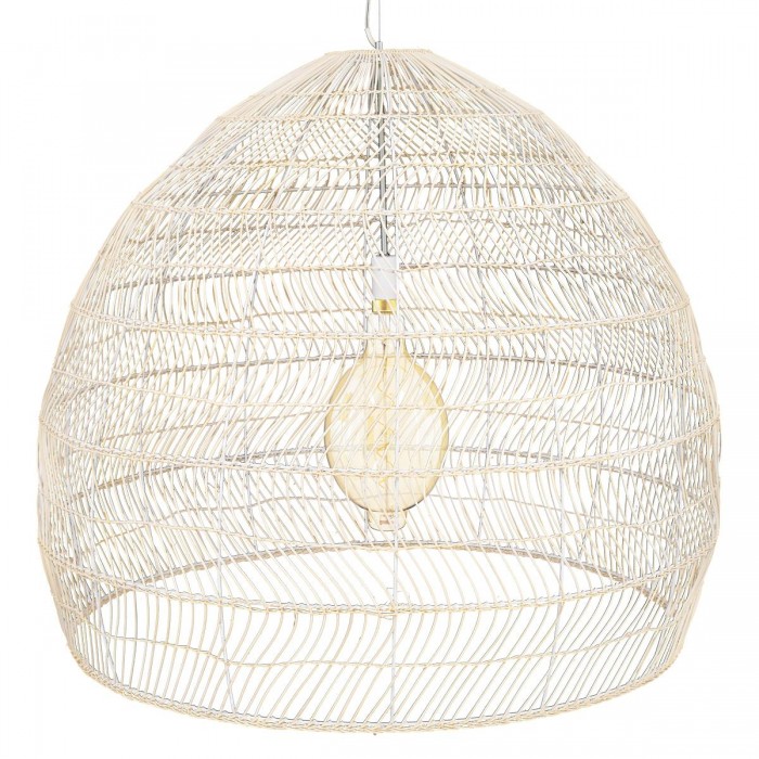 GloboStar® MALIBU 00965 Vintage Κρεμαστό Φωτιστικό Οροφής Μονόφωτο 1 x E27 Λευκό Ξύλινο Μπαμπού Φ100 x Y86cm GloboStar® MALIBU 00965 Vintage Κρεμαστό Φωτιστικό Οροφής Μονόφωτο 1 x E27 Λευκό Ξύλινο Μπαμπού Φ100 x Y86cm
