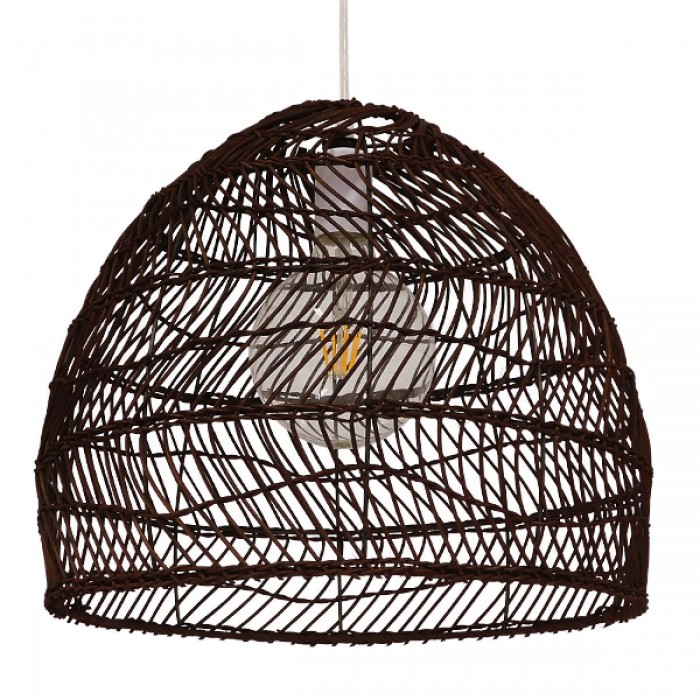 GloboStar® MALIBU 00970 Vintage Κρεμαστό Φωτιστικό Οροφής Μονόφωτο 1 x E27 Καφέ Ξύλινο Μπαμπού Φ40 x Y35cm GloboStar® MALIBU 00970 Vintage Κρεμαστό Φωτιστικό Οροφής Μονόφωτο 1 x E27 Καφέ Ξύλινο Μπαμπού Φ40 x Y35cm