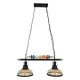 GloboStar® BILLIARD 00972 Vintage Industrial Κρεμαστό Φωτιστικό Οροφής Δίφωτο 2 x E27 Mαύρο Μεταλλικό Μ71 x Π25 x Υ30cm GloboStar® BILLIARD 00972 Vintage Industrial Κρεμαστό Φωτιστικό Οροφής Δίφωτο 2 x E27 Mαύρο Μεταλλικό Μ71 x Π25 x Υ30cm