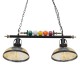 GloboStar® BILLIARD 00972 Vintage Industrial Κρεμαστό Φωτιστικό Οροφής Δίφωτο 2 x E27 Mαύρο Μεταλλικό Μ71 x Π25 x Υ30cm GloboStar® BILLIARD 00972 Vintage Industrial Κρεμαστό Φωτιστικό Οροφής Δίφωτο 2 x E27 Mαύρο Μεταλλικό Μ71 x Π25 x Υ30cm