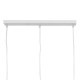 GloboStar® LITTLE MAN 00981 SET Μοντέρνο Κρεμαστό Φωτιστικό Οροφής Τρίφωτο 3 x E27 Λευκό Μεταλλικό Μ70 x Π10 x Υ105cm