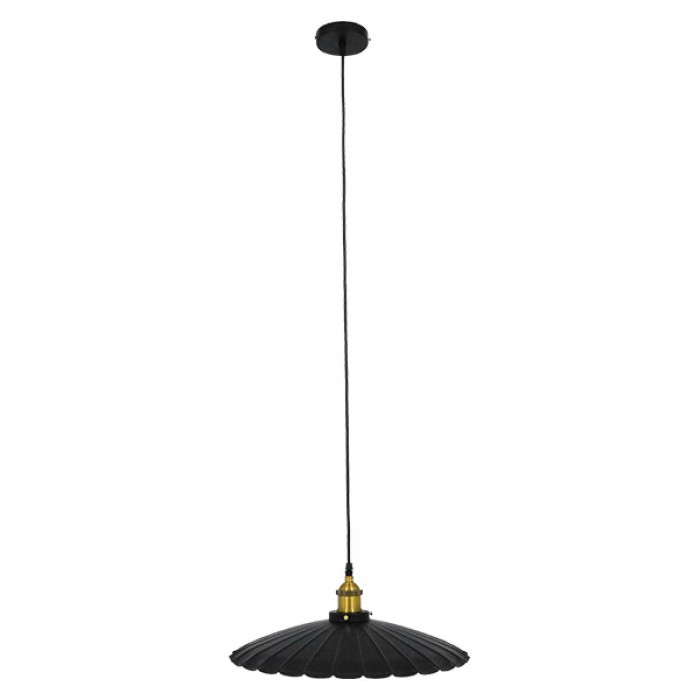 GloboStar® MARGI 00982 Vintage Industrial Κρεμαστό Φωτιστικό Οροφής Μονόφωτο Μαύρο Μεταλλικό Καμπάνα Φ40 x Y15cm GloboStar® MARGI 00982 Vintage Industrial Κρεμαστό Φωτιστικό Οροφής Μονόφωτο Μαύρο Μεταλλικό Καμπάνα Φ40 x Y15cm