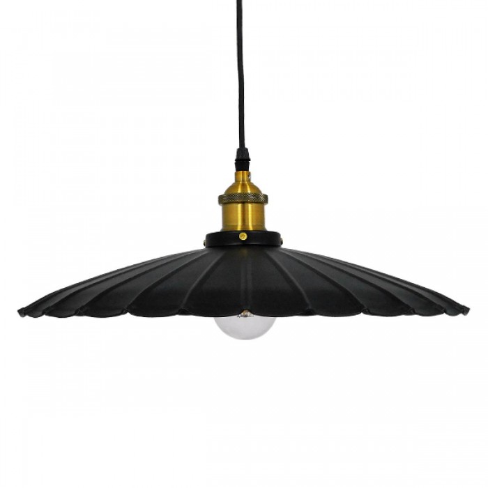 GloboStar® MARGI 00982 Vintage Industrial Κρεμαστό Φωτιστικό Οροφής Μονόφωτο Μαύρο Μεταλλικό Καμπάνα Φ40 x Y15cm GloboStar® MARGI 00982 Vintage Industrial Κρεμαστό Φωτιστικό Οροφής Μονόφωτο Μαύρο Μεταλλικό Καμπάνα Φ40 x Y15cm