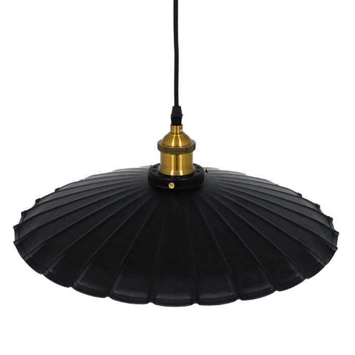 GloboStar® MARGI 00982 Vintage Industrial Κρεμαστό Φωτιστικό Οροφής Μονόφωτο Μαύρο Μεταλλικό Καμπάνα Φ40 x Y15cm GloboStar® MARGI 00982 Vintage Industrial Κρεμαστό Φωτιστικό Οροφής Μονόφωτο Μαύρο Μεταλλικό Καμπάνα Φ40 x Y15cm