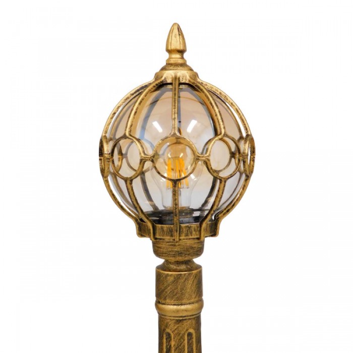 GloboStar® ETOILE 00985 Vintage Φωτιστικό Δαπέδου Μονόφωτο 1 x E27 Μπρονζέ Χρυσό Μεταλλικό Πλέγμα με Μελί Γυάλινη Μπάλα D18 x H102cm GloboStar® ETOILE 00985 Vintage Φωτιστικό Δαπέδου Μονόφωτο 1 x E27 Μπρονζέ Χρυσό Μεταλλικό Πλέγμα με Μελί Γυάλινη Μπάλα D18 x H102cm