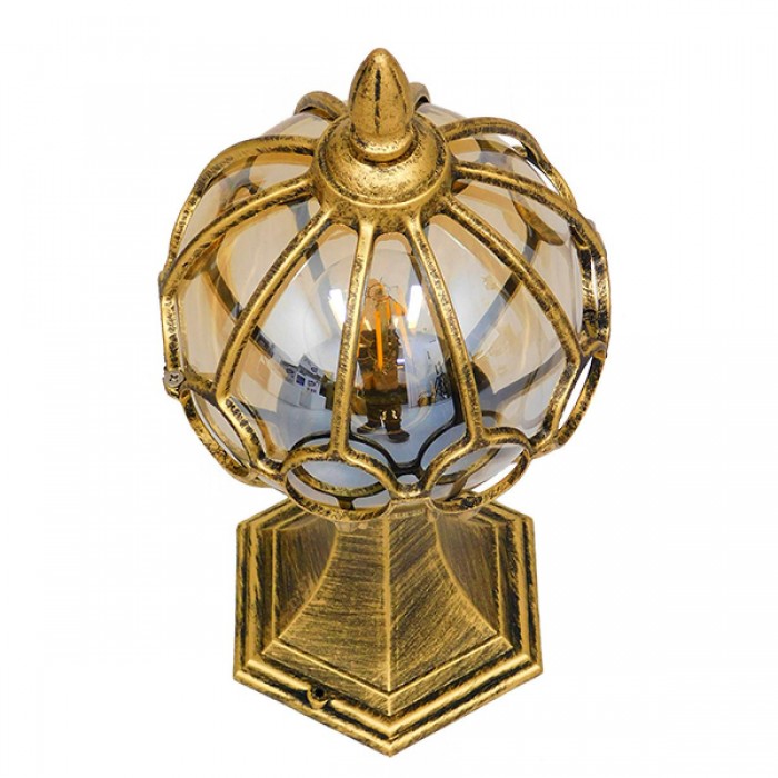 GloboStar® ETOILE 00986 Vintage Φωτιστικό Δαπέδου Μονόφωτο 1 x E27 Μπρονζέ Χρυσό Μεταλλικό Πλέγμα με Μελί Γυάλινη Μπάλα D18 x H38cm GloboStar® ETOILE 00986 Vintage Φωτιστικό Δαπέδου Μονόφωτο 1 x E27 Μπρονζέ Χρυσό Μεταλλικό Πλέγμα με Μελί Γυάλινη Μπάλα D18 x H38cm